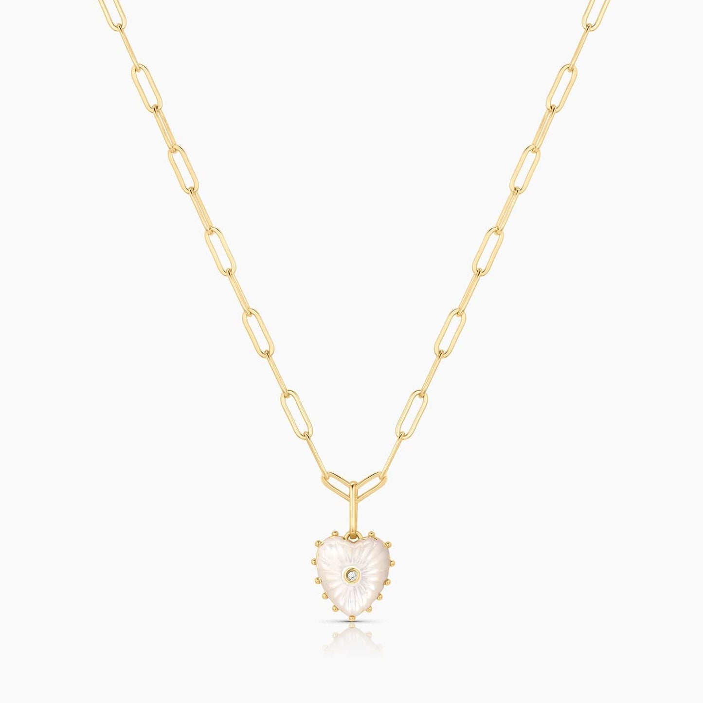 NKL-GPL Isabel MOP Heart Pendant Necklace