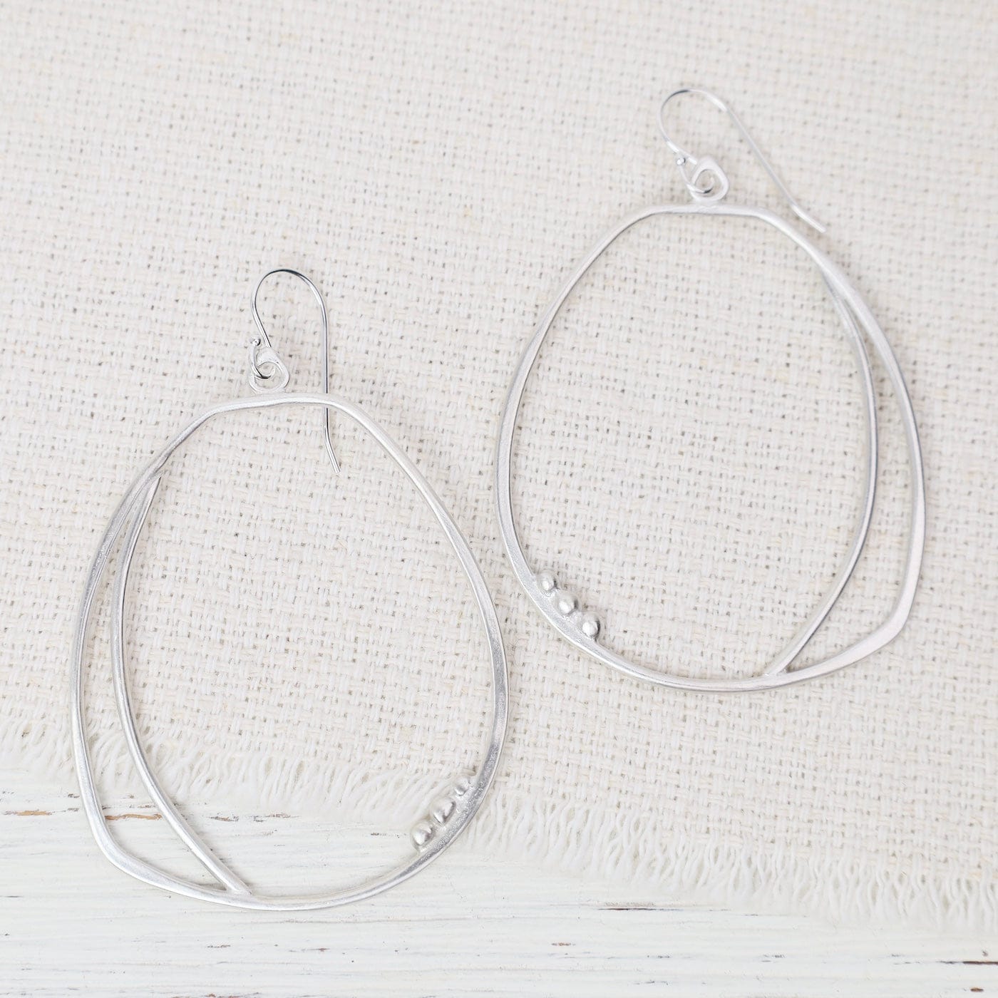 NKL Large Granulated Crescent Earrings