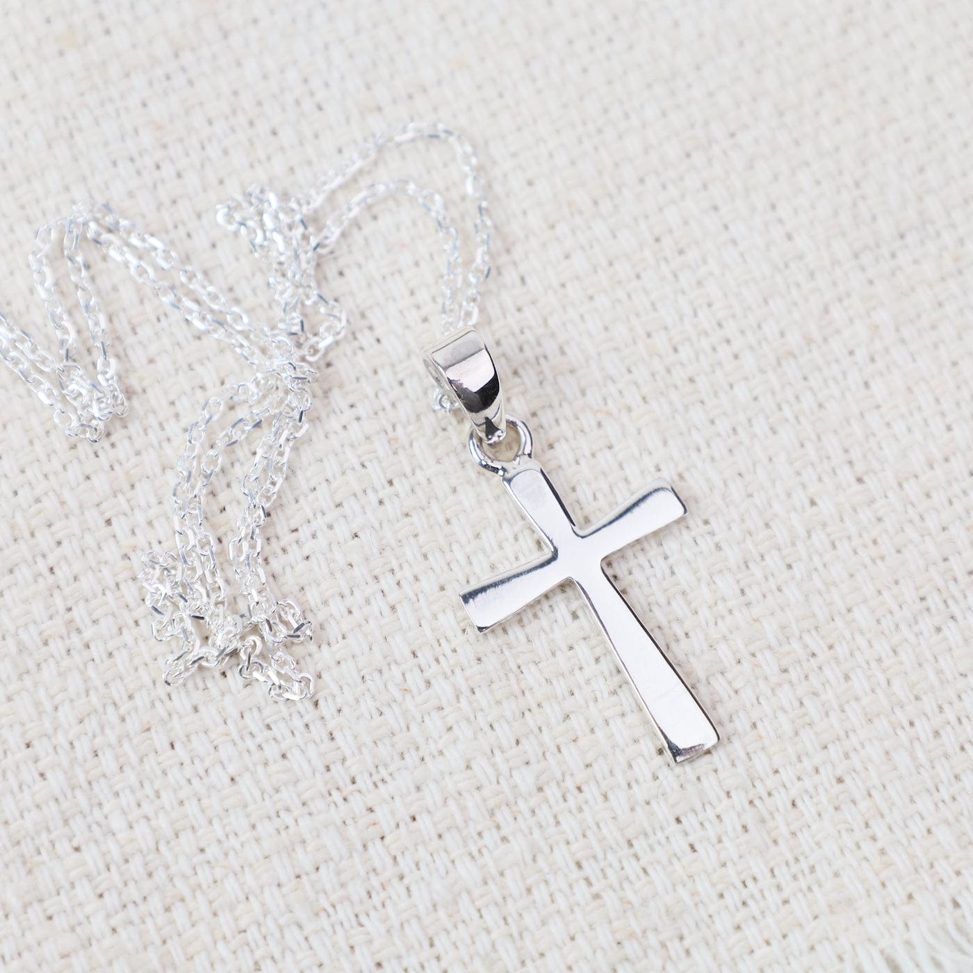 NKL Simple Flared Cross Pendant Necklace