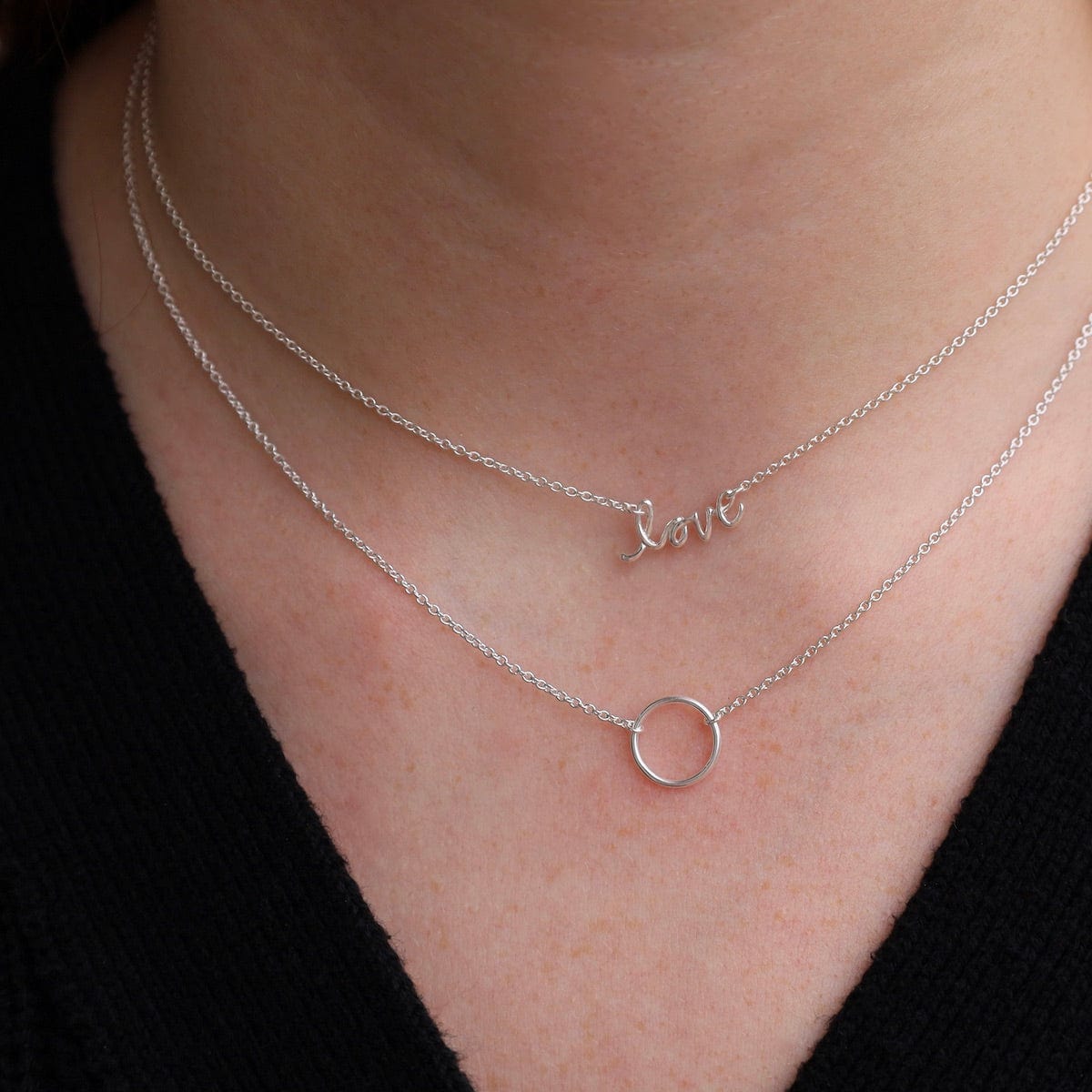 NKL Small Circle Necklace - Sterling Silver
