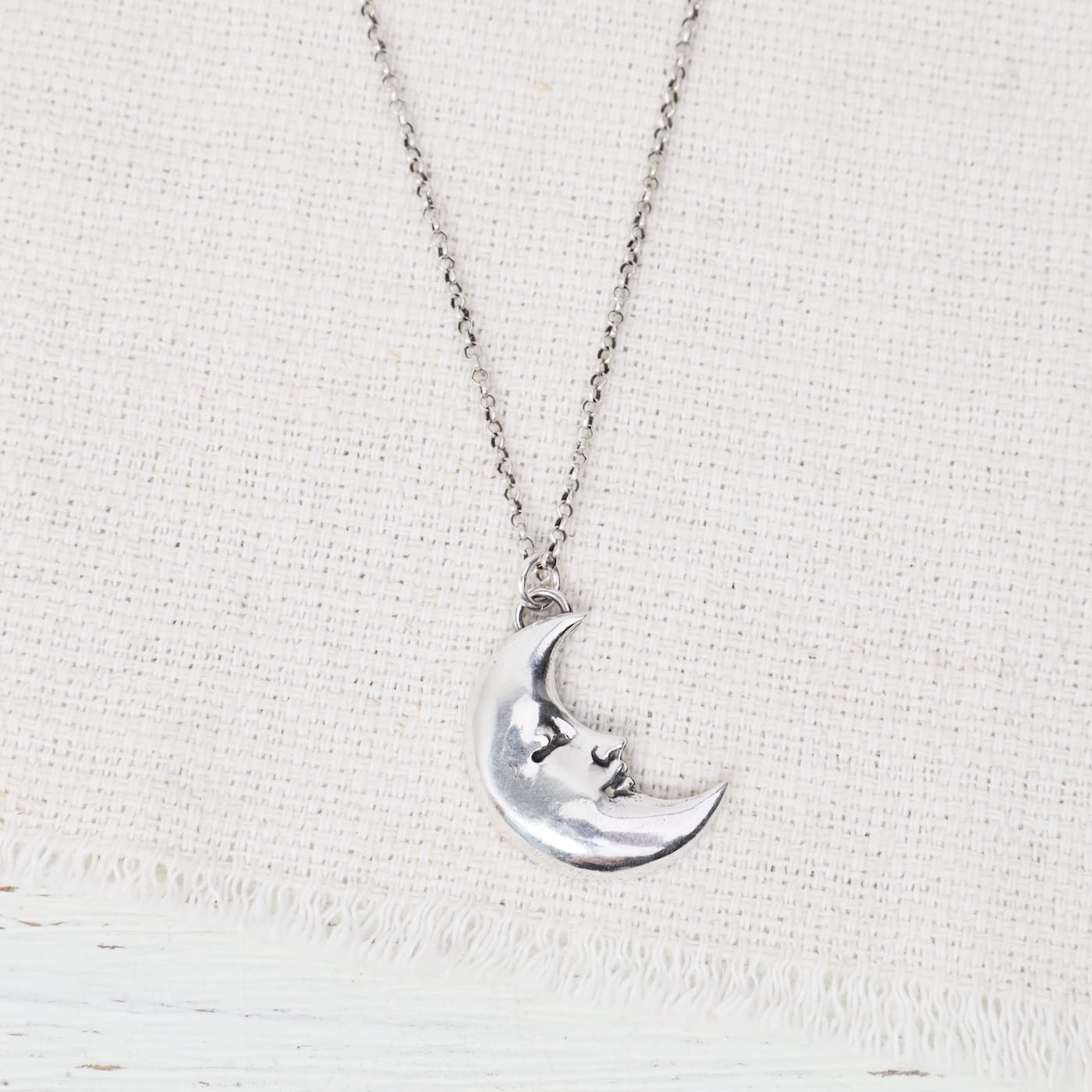 NKL Sterling Silver Crescent Moon Necklace
