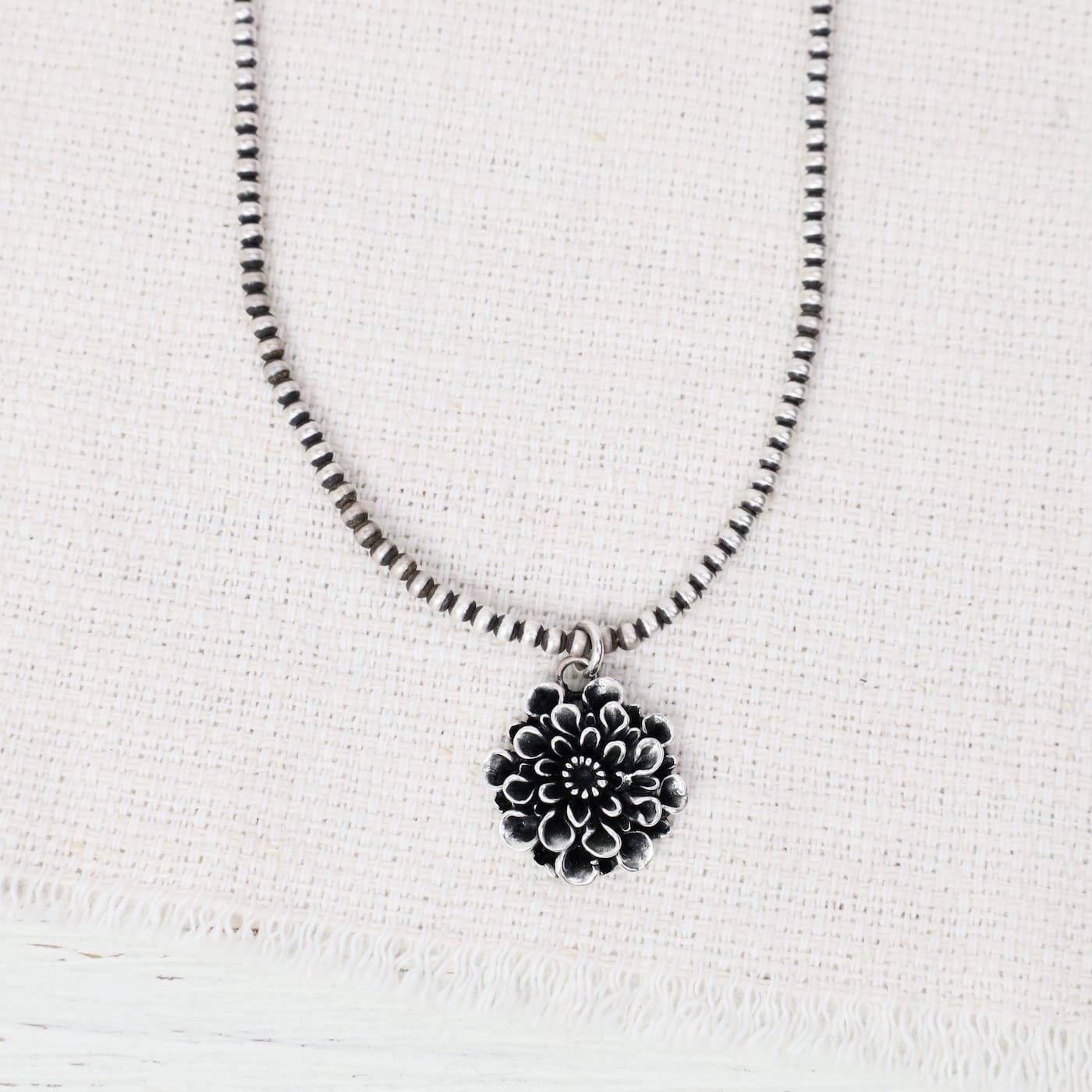 NKL Sterling Silver Dahlia Necklace