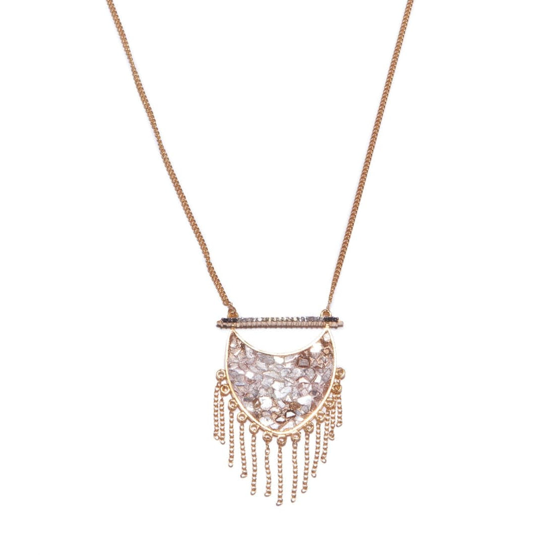 NKL-VRM Timi Grey Ombre Gold Vermeil Pendant Necklace