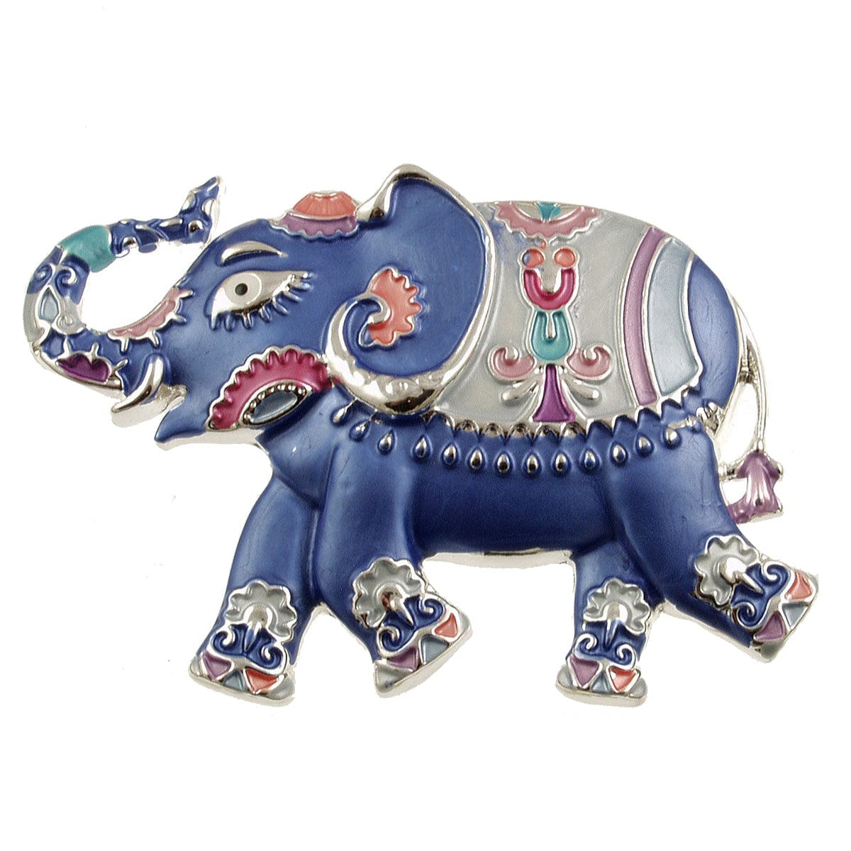 PIN-JM Blue Elephant Magnetic Brooch