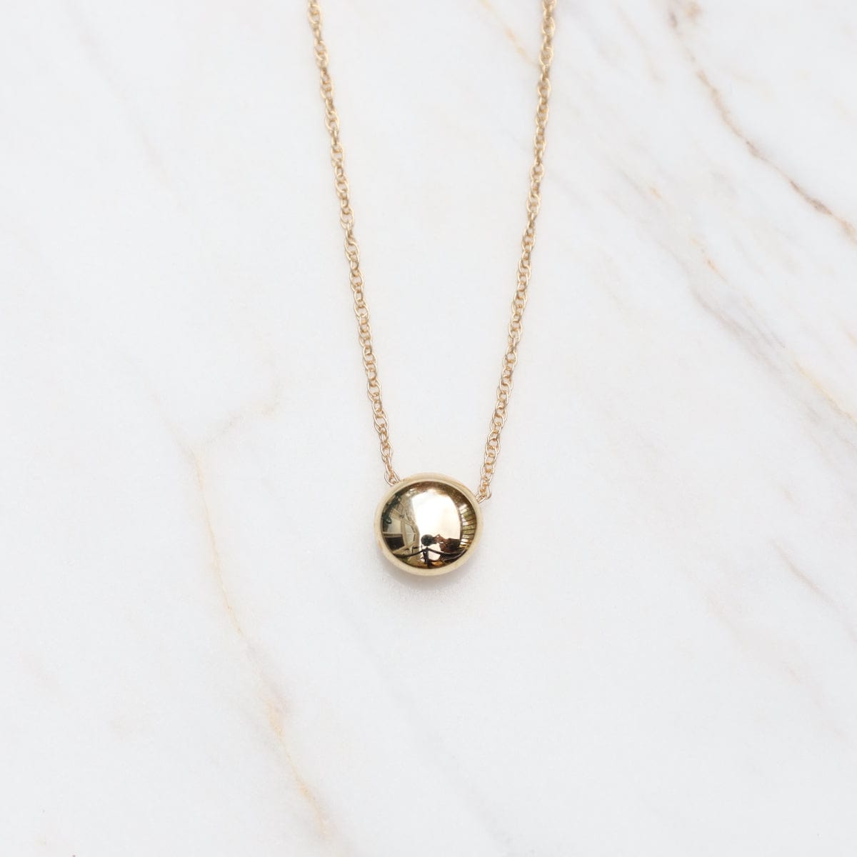 PND-14K 14k Gold Flat Ball Pendant