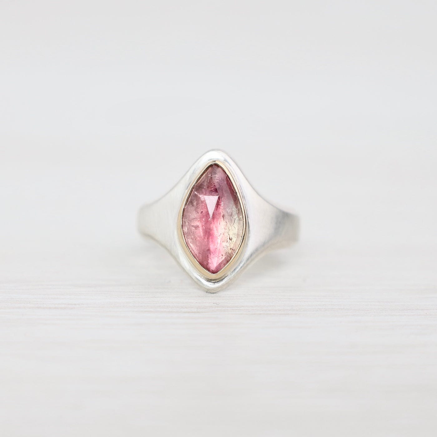 RNG-14K One of a Kind Arroyo Ring with Bi-Color Tourmaline