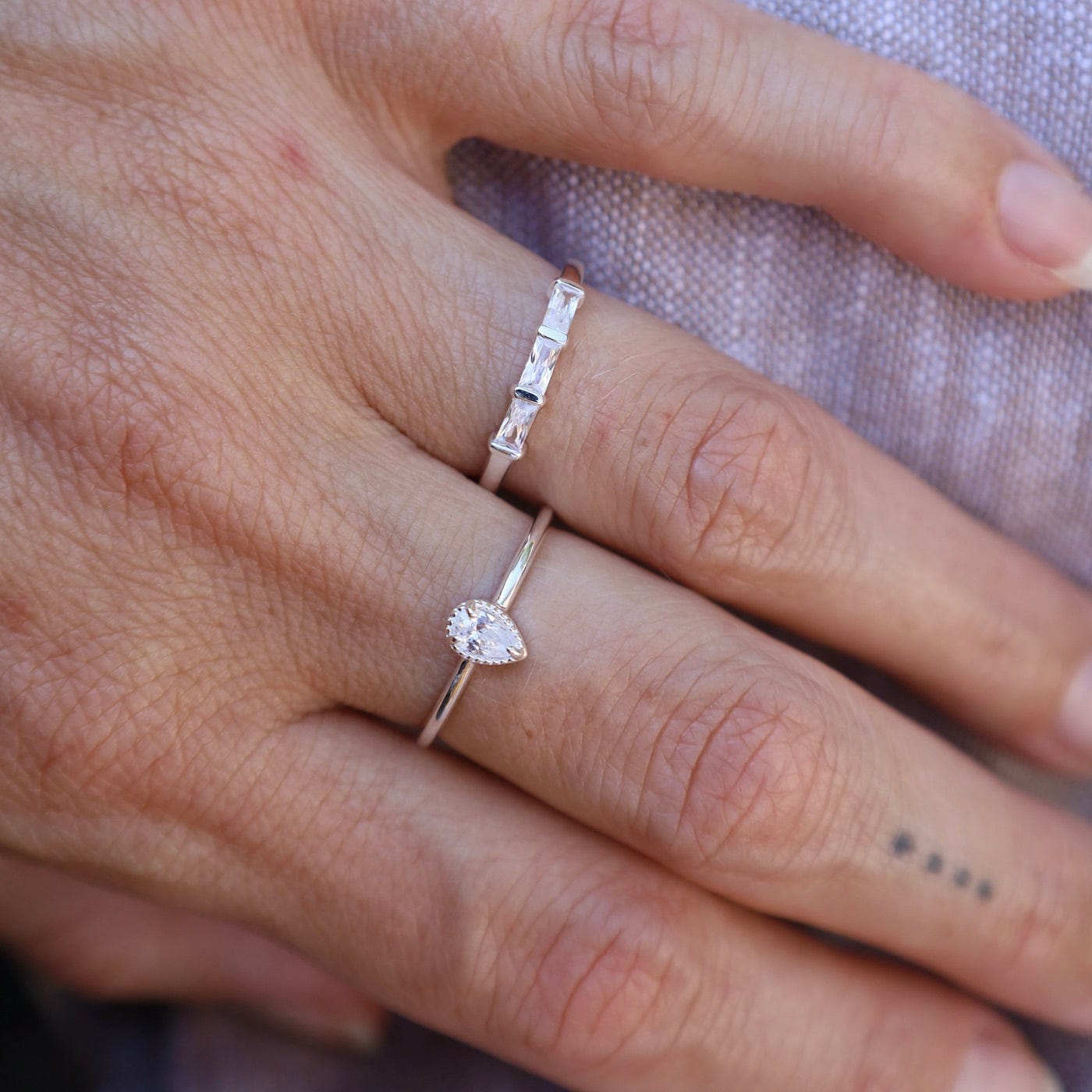 RNG 3 Channel Set CZ Band - Sterling Silver