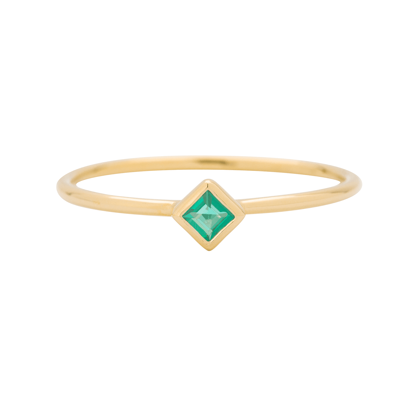 RNG-9K Emerald Stacking Ring - Princess Cut