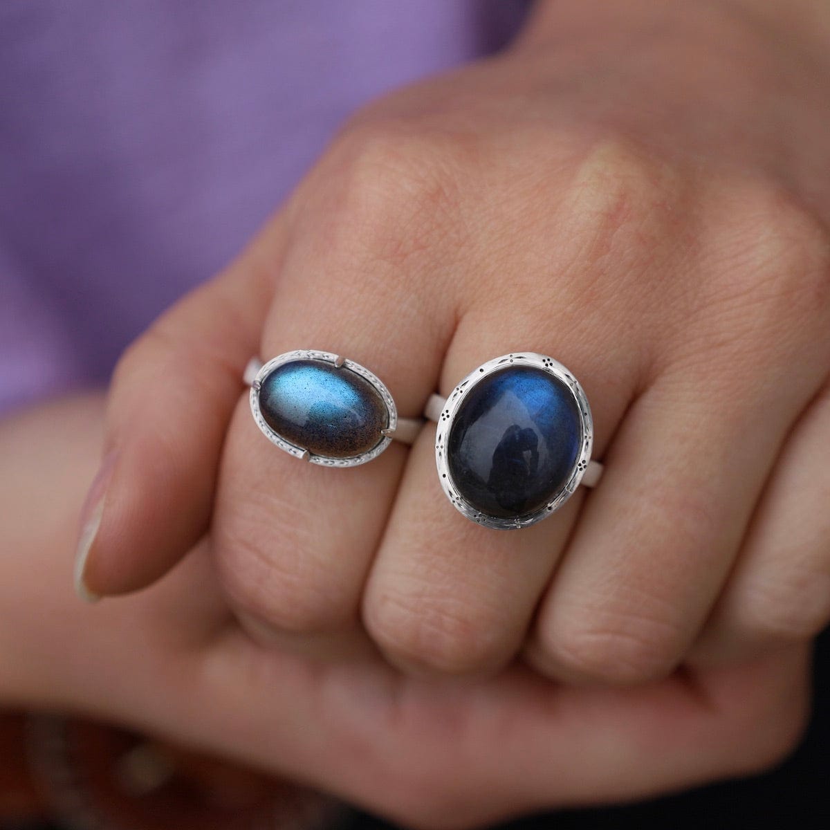 RNG Bezel Set Labradorite Ring